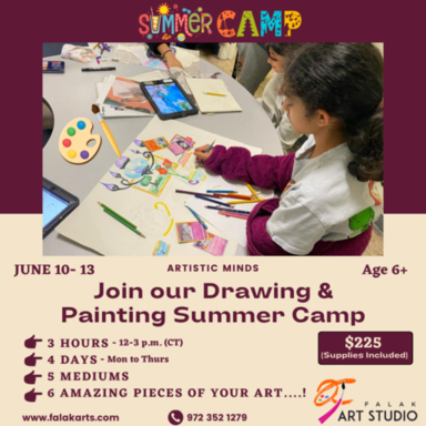 Join our Drawing & Painting Summer Camp Create 6 a