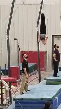 Coach Ross and Xander Brage on Rings Comp regi0nal